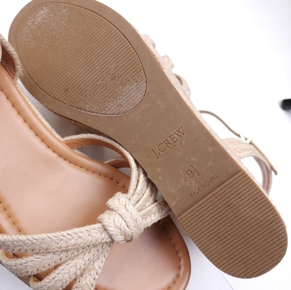 J. CREW  Cream Espadrille Platform Wedge Sandal Size 9½ - Picture 11 of 13
